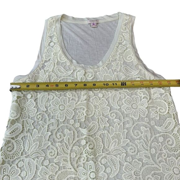 J Crew‎ Women’s S Embroidered Lace Overlay Sleeveless Blouse Feminine Fairycore - Picture 7 of 8